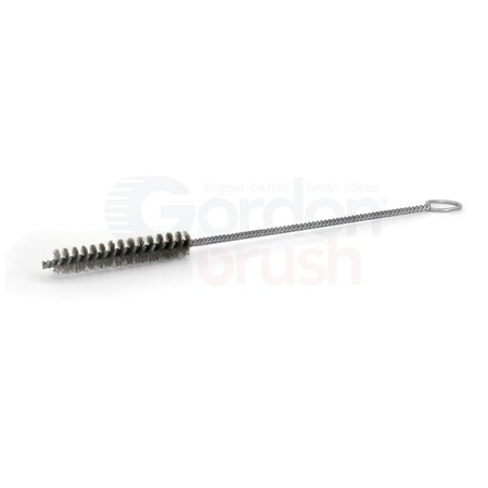 GORDON BRUSH 3/8" D .006" Fill Single Spiral Brush With Ring Handle - Stainless 97022
